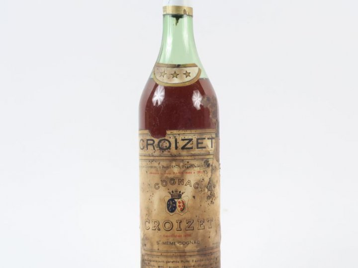 1 VIEILLE BOUTEILLE COGNAC CROIZET - CAPS ETAIN/ET