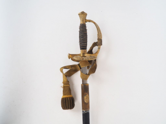 Vente aux enchères Epée à ciselure de général XIX ème ,lame de section lenticulaire avec 