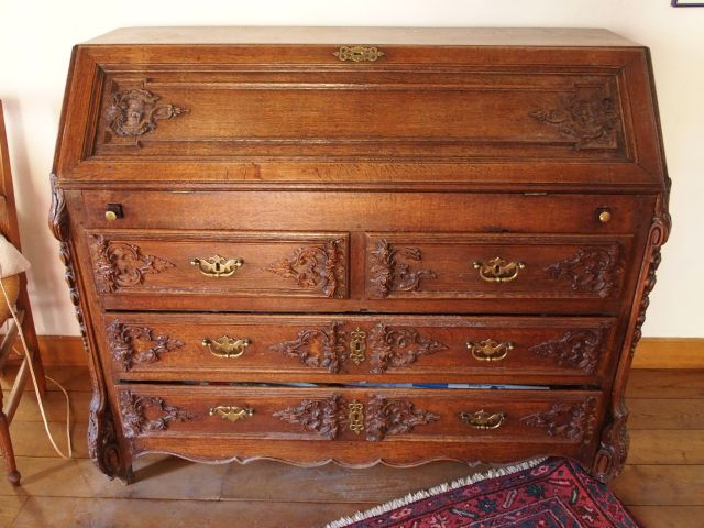 Bureau de pente de style Liégeois en chêne