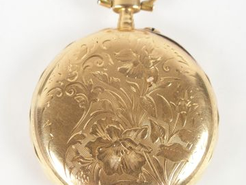 Montre de gousset en or jaune, indication des secondes, cylindre 10 ru