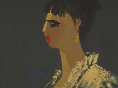 Seif WANLY 'Portrait de femme'. Huile sur panneau, signée en bas à dro