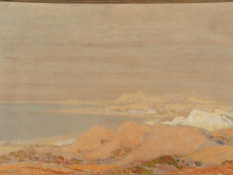 Vente aux enchères R. BEAUCLAIR 'Paysage maritime'. Huile sur toile, signée en bas à gauc