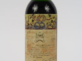 Vente aux enchères 1 BOUTEILLE CHÂTEAU MOUTON ROTHSCHILD 1er GCC PAUILLAC - 1968 - MEP+/E