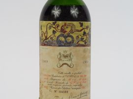 Vente aux enchères 1 BOUTEILLE CHÂTEAU MOUTON ROTHSCHILD 1er GCC PAUILLAC - 1968 - MEP-BE