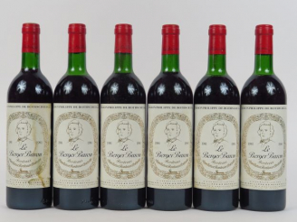 Vente aux enchères 6 BOUTEILLES LE BERGER BARON PHILIPPE DE ROTHSCHILD - 1981 - CBO - 1 B