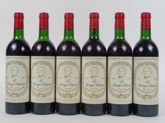Vente aux enchères 6 BOUTEILLES LE BERGER BARON PHILIPPE DE ROTHSCHILD - 1981 - CBO - 3 L