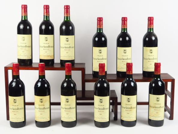 12 BOUTEILLES CHÂTEAU BRANAS GRAND POUJEAUX MOULIS - 1987 - CBO - 7 BG