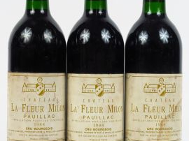 Vente aux enchères 3 BOUTEILLES CHÂTEAU LA FLEUR MILON CB PAUILLAC - 1988 - BG+/ETLT