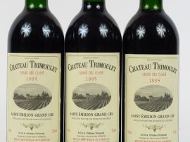 3 BOUTEILLES CHÂTEAU TRIMOULET GCC ST EMILION - 1995 - 2 BG