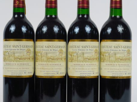 4 BOUTEILLES CHÂTEAU ST GERMAIN 'CUVEE ELEONOR DE SEGUR' BORDEAUX SUPE