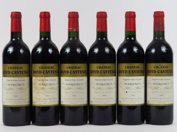 6 BOUTEILLES BOYD CANTENAC GCC MARGAUX - 1996 - 1 ELT