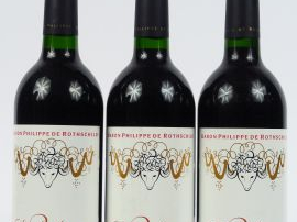 3 BOUTEILLES LA BELIERE BARON PHILIPPE DE ROTHSCHILD BORDEAUX - 2000