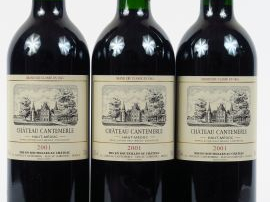 3 BOUTEILLES CHÂTEAU CANTEMERLE GCC HAUT MEDOC - 2001