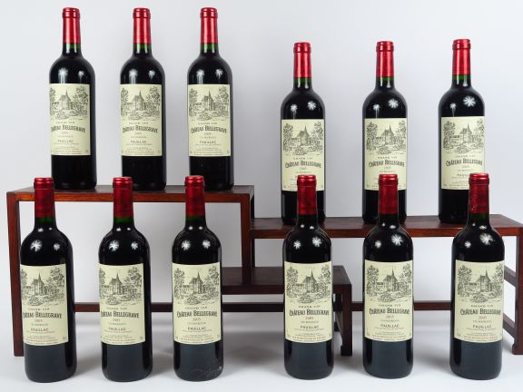 12 BOUTEILLES CHÂTEAU BELLEGRAVE CB PAUILLAC - 2005 - CBO