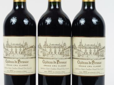 3 BOUTEILLES CHÂTEAU DE PRESSAC GCC ST EMILION - 2012