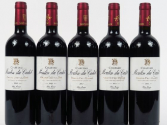 Vente aux enchères 5 BOUTEILLES CHÂTEAU MOULIN DU CADET GCC ST EMILION - 2012