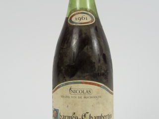1 BOUTEILLE CHARMES CHAMBERTIN NICOLAS - 1961 - 5 CM/ELS