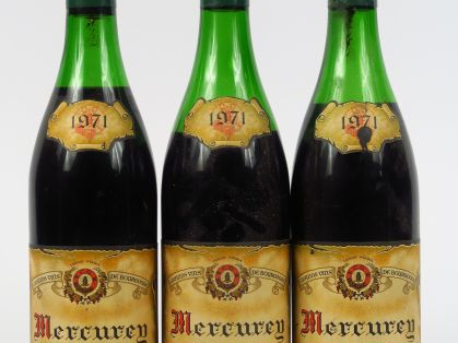 3 BOUTEILLES MERCUREY C. GIROUD - 1971 - 4 cm/6 cm/8 cm