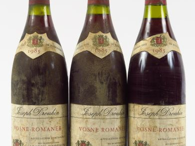 3 BOUTEILLES VOSNE ROMANEE J. DROUHIN - 1985 - 1 à 1 CM - 1 à 2 cm - 1