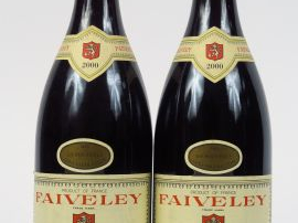2 BOUTEILLES VOSNE ROMANEE 1er CRU 'LES CHAUMES' FAIVELEY - 2000 - 1 E