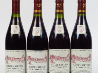 Vente aux enchères 4 BOUTEILLES ALOXE CORTON 1er CRU 'CLOS DU CHAPITRE' GENOT BOULANGER -
