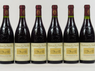 Vente aux enchères 4 BOUTEILLES CHÂTEAU LA NERTHE ROUGE CHATEAUNEUF DU PAPE - 2000