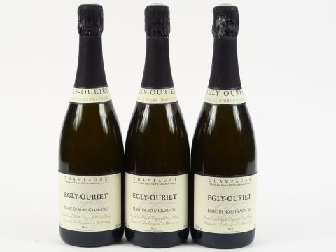 3 BOUTEILLES CHAMPAGNE EGLY OURIET BLANC DE NOIRS GC (Passage en cave 