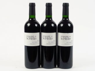Vente aux enchères 3 BOUTEILLES DOMAINE DES SCHISTES 'LES TERRASSES' TAUTAVEL - 2010