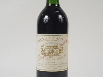 1 BOUTEILLE CHATEAU MARGAUX 1ER GCC - 1981