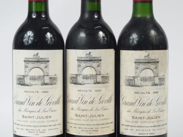 3 BOUTEILLES CHATEAU LEOVILLE LAS CASES GCC ST JULIEN - 1/1986 - LB 1/