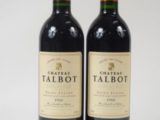Vente aux enchères 2 BOUTEILLES CHÂTEAU TALBOT GCC ST JULIEN - 1988