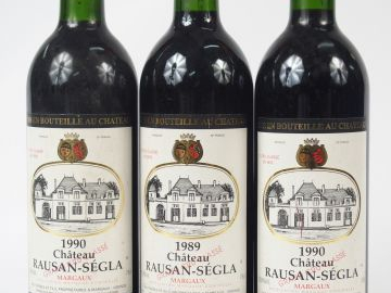 3 BOUTEILLES DU CHATEAU RAUSAN SEGLA GCC MARGAUX - 1/1989 2/1990 1 BG