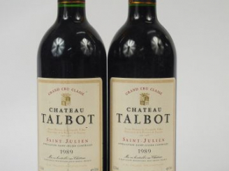 Vente aux enchères 2 BOUTEILLES CHATEAU TALBOT GCC ST JULIEN - 1989