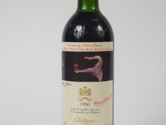 Vente aux enchères 1 BOUTEILLE CHATEAU MOUTON ROTHSCHILD 1ER GCC PAUILLAC - 1990 - LB