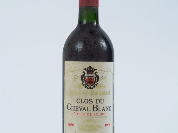 1 BOUTEILLE CLOS DU CHEVAL BLANC COTES DE BOURG - 1986 - BG+