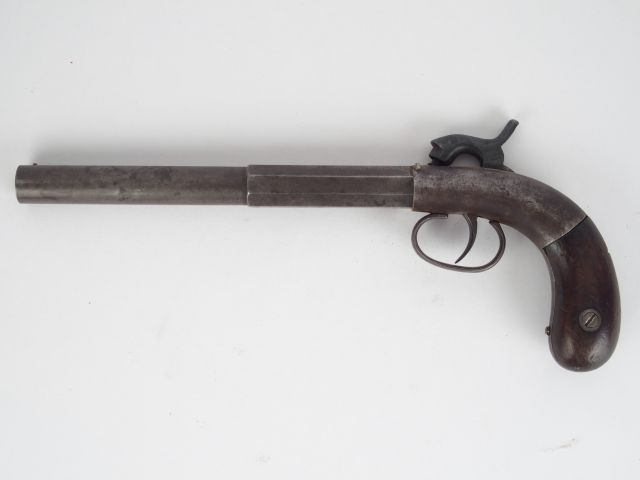 285-Pistolet américain mono-coup à percussion et à coffre « bootleg » 