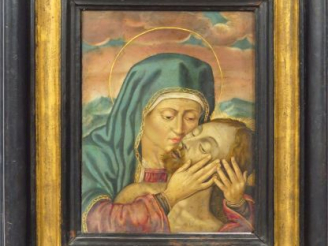 Vente aux enchères 	Ecole VENETO-CRETOISE du XVIIème siècle  'Piéta' Cuivre 23 x 19 cm Pe