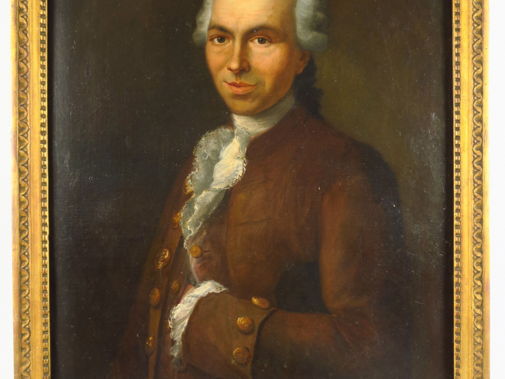 Ecole française XVIIème "Portrait d'ancêtre" Huile sur toile (rentoilé