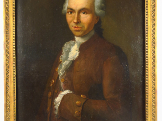 Vente aux enchères Ecole française XVIIème "Portrait d'ancêtre" Huile sur toile (rentoilé