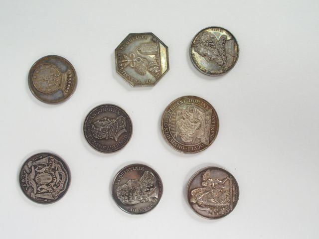 JETONS : Lot de 14 jetons XVIIIe siècle en argent (ville de Paris, Cha