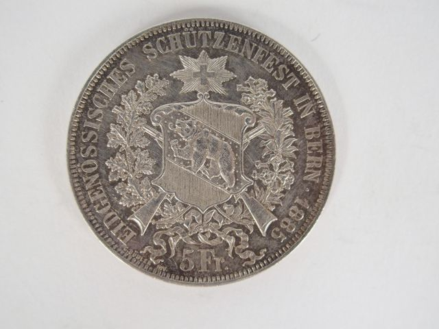 SUISSE. Berne: 5 Francs Tir 1885. Superbe. Expert: Thierry Parsy