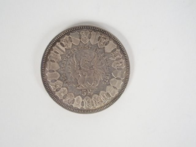 SUISSE. Bâle: 5 Francs Tir 1879. Superbe. Expert: Thierry Parsy