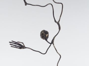DANTRAS. 'Le funambule'. Sculpture en métal, signée. 67 x 30 cm