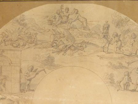 Raymond de LAFAGE (attribué à) "Etude de putti et de personnages mytho