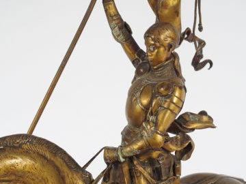 FREMIET. "Jeanne d'arc". Sculpture en bronze, fonte barbedienne, signé