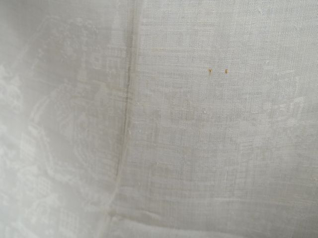 Nappe Louis XV damassée dite  de la bataille de Fontenoy, avec ses 12 