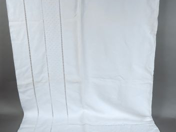 Drap en lin très fin, décor de pois entre deux rivières de jours, déco