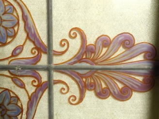 Vente aux enchères Vitrail 1900 à décor de rinceaux Dim.
