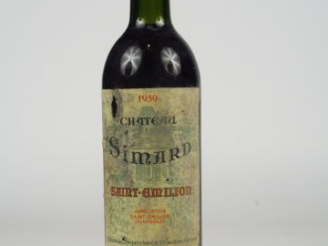 Vente aux enchères 1 BOUTEILLE CHÂTEAU SIMARD ST EMILION - 1959 - BG/ES/EF/ELD