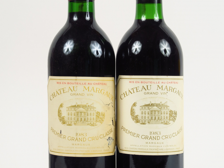 2 BOUTEILLES CHÂTEAU MARGAUX 1er GCC MARGAUX - 1983 - 1 EA